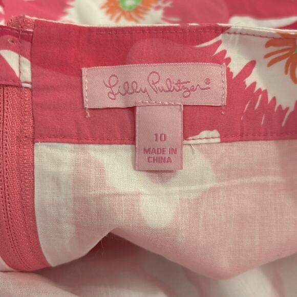 NWT Lilly Pulitzer Sonia A-Line skirt in Hotta Pink Cherry Begonias - Picture 7 of 9
